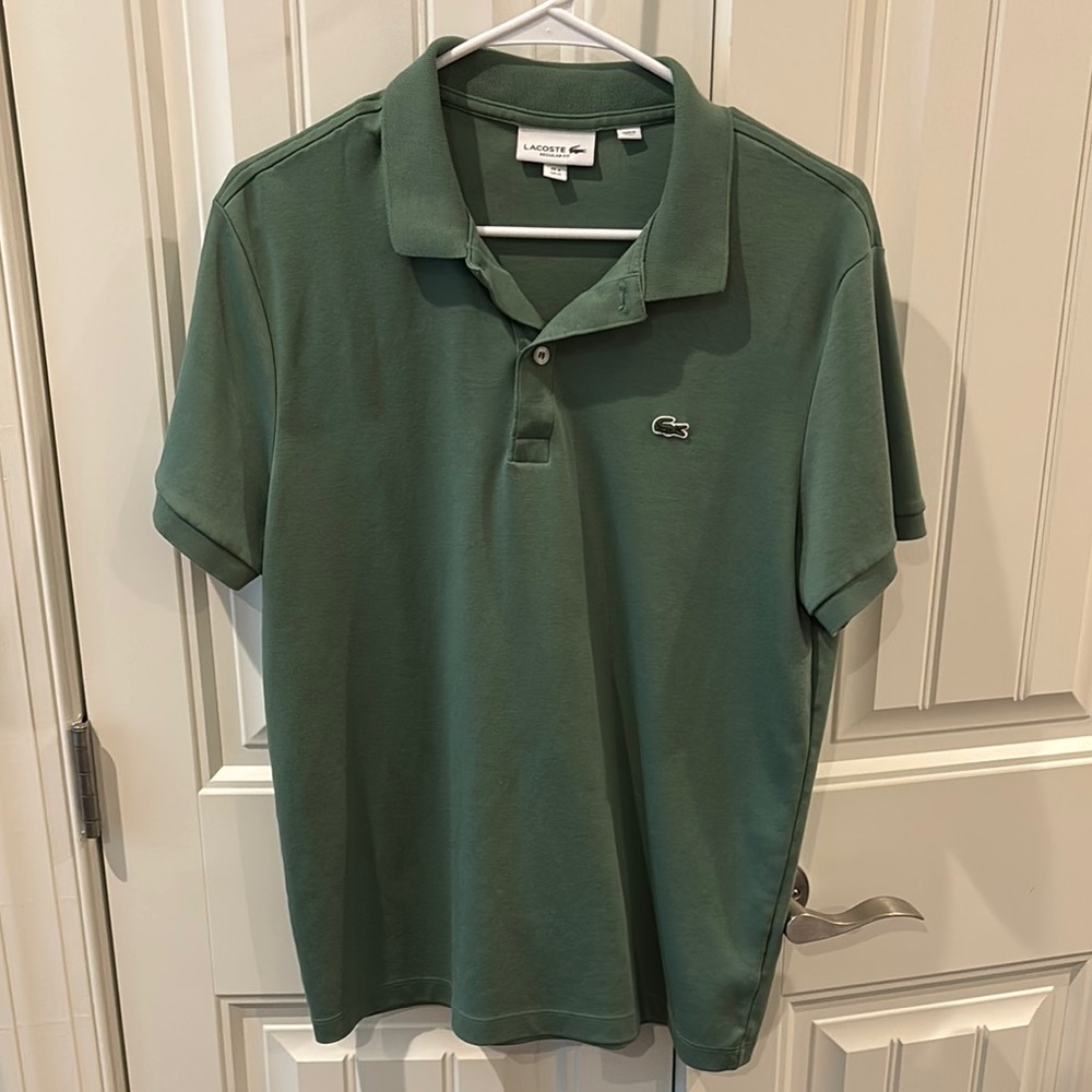 Lacoste Green Polo Shirt Classic Cotton Blend